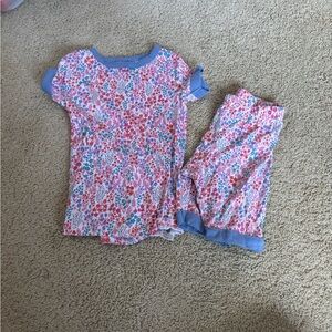 Hatley Kids Pajama Set - Blue and Pink Floral